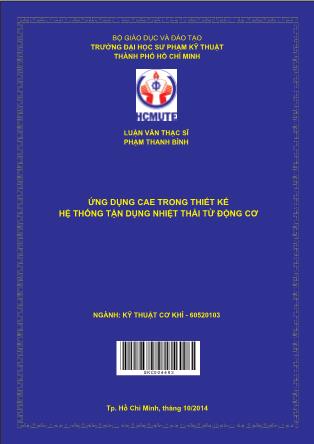 Luận văn Ứng dụng cae trong thiết kế hệ thống tận dụng nhiệt thải từ động cơ (Phần 1)