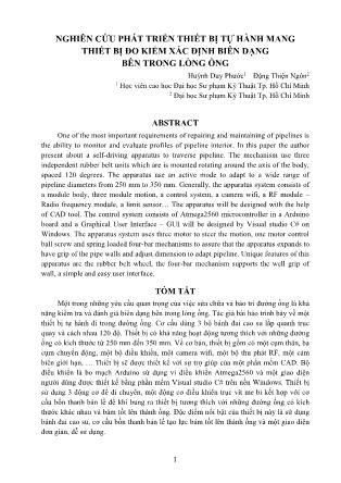 Nghiên cứu phát triển thiết bị tự hành mang thiết bị đo kiểm xác định biên dạng bên trong lòng ống