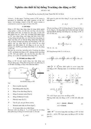 Nghiên cứu thiết kế hệ thống Tracking cho động cơ DC