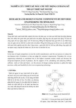Nghiên cứu thiết kế mẫu chi tiết động cơ bằng kỹ thuật thiết kế ngƣợc