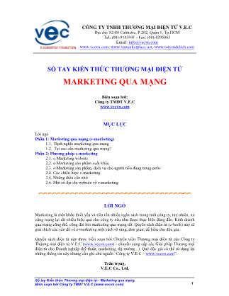 Sổ tay kiến thức thương mại điện tử: Marketing qua mạng