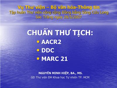 Tập huấn Thư viện công cộng Đồng bằng Sông Cửu Long - Nguyễn Minh Hiệp