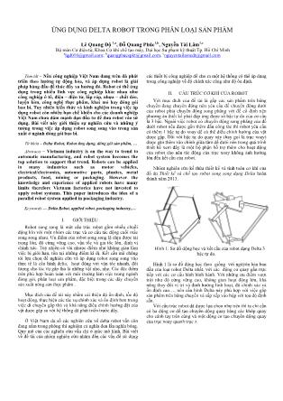 Ứng dụng delta robot trong phân loại sản phẩm