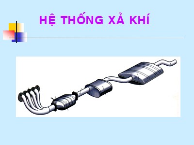 Bài giảng Hệ thống xả khí
