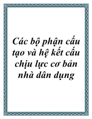 Bài giảng học phần Cấu tạo Kiến trúc - Nguyễn Ngọc Bình