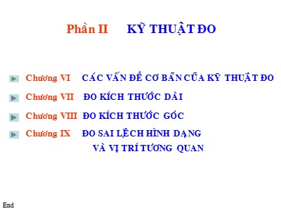 Bài giảng Kỹ thuật đo lường - Phần II: Kỹ thuật đo