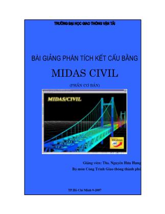 Bài giảng Midas Civil - Ths. Nguyễn Hữu Hưng