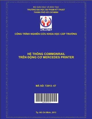 Báo cáo Hệ thống commonrail trên động cơ mercedes printer (Phần 1)