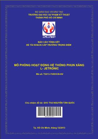 Báo cáo Mô phỏng hoạt động hệ thống phun xăng L-Jetronic (Phần 1)