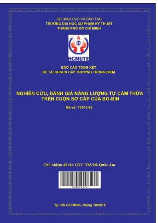 Báo cáo Nghiên cứu, đánh giá năng lượng tự cảm thừa trên cuộn sơ cấp của Bobin(Phần 1)