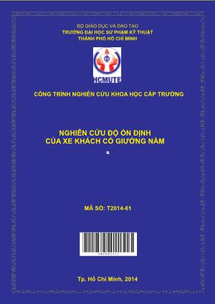 Báo cáo Nghiên cứu độ ổn định của xe khách có giường nằm (Phần 1)