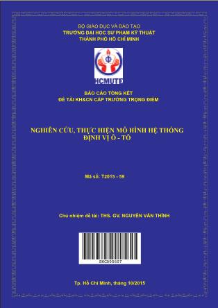 Báo cáo Nghiên cứu, thực hiện mô hình hệ thống định vị ô tô (Phần 1)