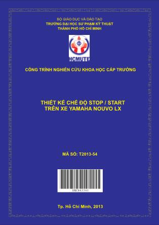 Báo cáo Thiết kế chế độ stop/start trên xe Yamaha Nouvo LX (Phần 1)