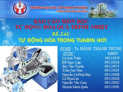 Báo cáo Tự động hóa trong tuabin hơi