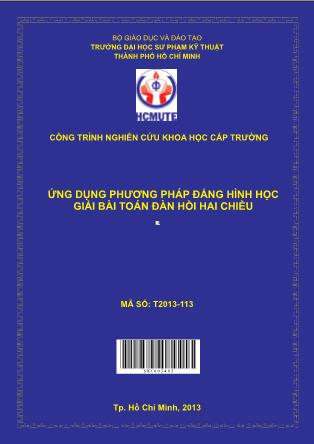 Báo cáo Ứng dụng phương pháp ðẳng hình học giải bài toán ðàn hồi hai chiều (Phần 1)