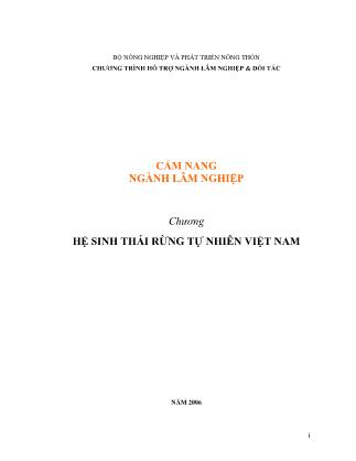 Cẩm nang ngành lâm nghiệp - Chương: Hệ sinh thái rừng tự nhiên Việt Nam