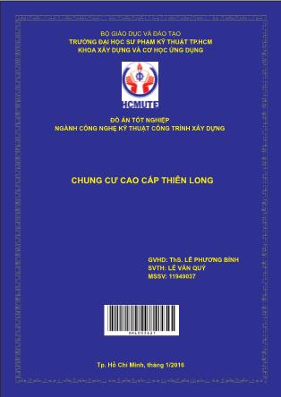Đồ án Chung cư cao cấp Thiên Long (Phần 1)