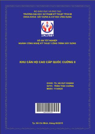 Đồ án Khu căn hộ cao cấp Quốc Cường II (Phần 1)