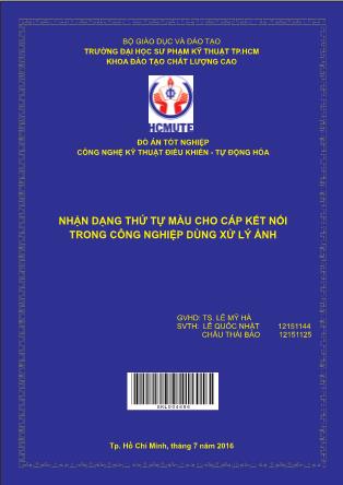 Đồ án Nhận dạng thứ tự màu cho cáp kết nối trong công nghiệp dùng xử lý ảnh (Phần 1)