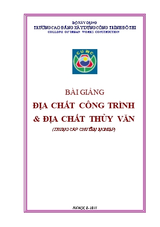 Giáo trình Địa chất công trình và địa chất thủy văn cơ sở