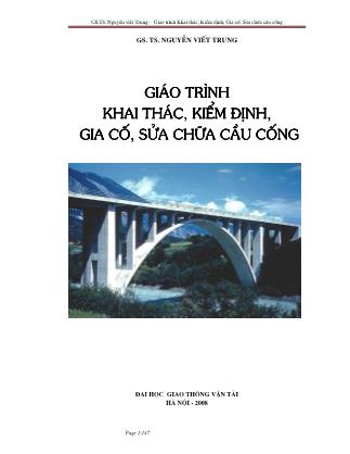 Giáo trình Khai thác, kiểm định, gia cố, sửa chữa cầu cống