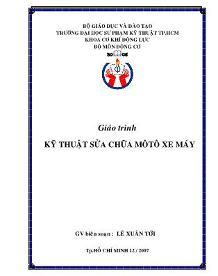 Giáo trình Kỹ thuật sửa chữa mô tô xe máy