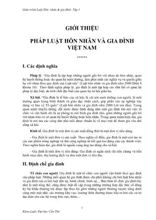 Giáo trình Luật Hôn nhân & gia đình
