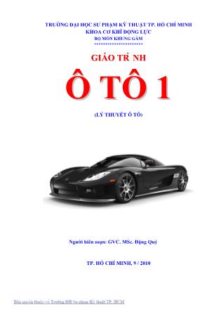 Giáo trình Ôtô 1 - Đặng Qúy