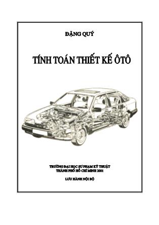 Giáo trình Tính toán thiết kế ô tô