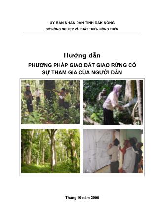 Hướng dẫn Phương pháp giao đất giao rừng có sự tham gia của người dân