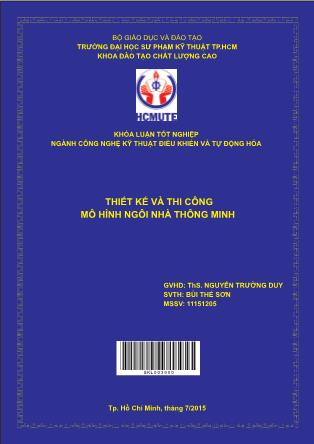Khóa luận Thiết kế và thi công mô hình ngôi nhà thông minh (Phần 1)