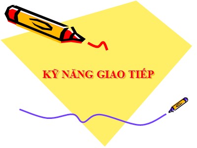 Kỹ năng giao tiếp (Bản mới)