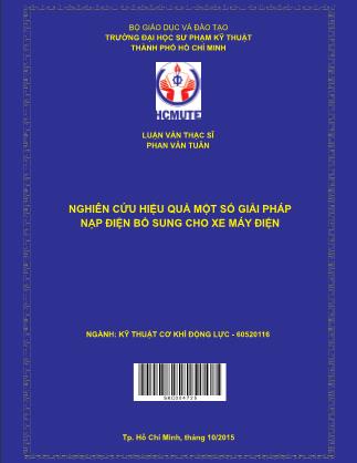 Luận văn Nghiên cứu hiệu quả một số giải pháp nạp điện bổ sung cho xe máy điện (Phần 1)