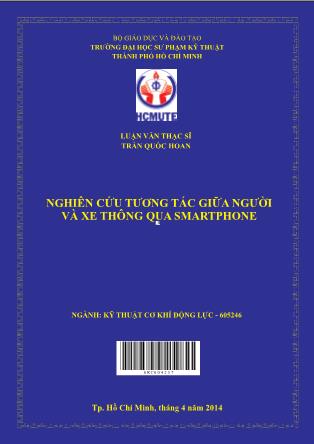 Luận văn Nghiên cứu tương tác giữa người và xe thông qua smartphone (Phần 1)