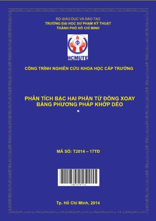 Luận văn Phân tích bậc hai phần tử đồng xoay bằng phương pháp khớp dẻo (Phần 1)