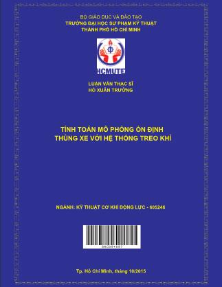 Luận văn Tính toán mô phỏng ổn định thùng xe với hệ thống treo khí (Phần 1)