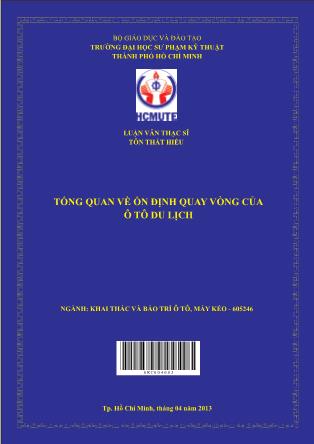 Luận văn Tổng quan về ổn định quay vòng của ô tô du lịch (Phần 1)
