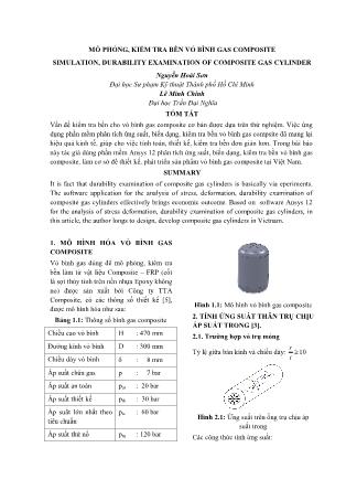 Mô phỏng, kiểm tra bền vỏ bình gas composite