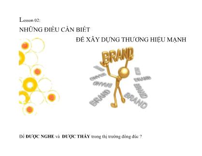 Những điều cần biết để xây dựng thương hiệu mạnh