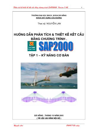 Phân tích & thiết kế kết cấu bằng chỉnh chương trình SAP2000 Version 7.42 - Nguyễn Lan