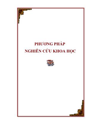 Phương pháp nghiên cứu khoa học