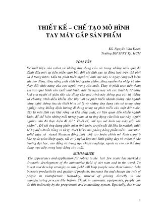 Thiết kế – chế tạo mô hình tay máy gắp sản phẩm