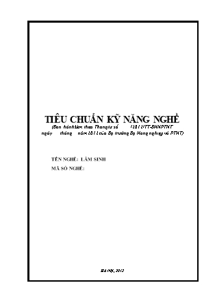 Tiêu chuẩn kỹ năng nghề: Lâm sinh