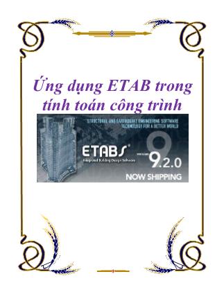 Ứng dụng ETAB trong tính toán công trình