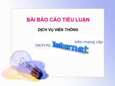 Bài Báo cáo Tiểu luận dịch vụ viễn thông