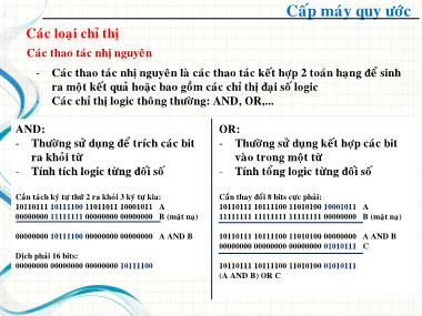 Bài giảng Cấp máy quy ước