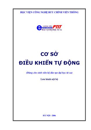 Bài giảng Cơ sở điều khiển tự động - ThS. Đặng Hoài Bắc