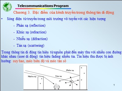 Bài giảng Đặc điểm của kênh truyền trong thông tin di động