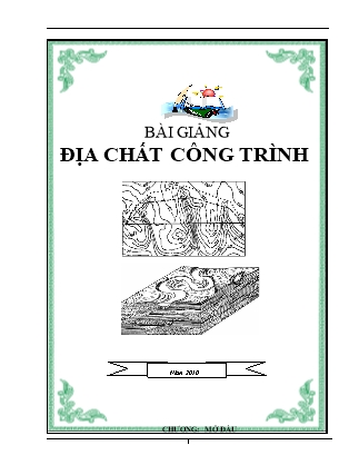 Bài giảng Địa chất công trình