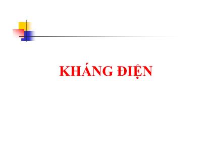 Bài giảng Khí cụ điện - Chương 13: Kháng điện